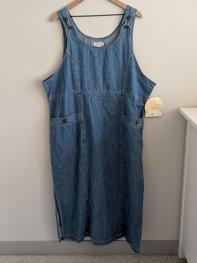 Cherokee | Dresses | Vintage Denim Buttondown Mini Dress From Cherokee Womens Size Extra Large